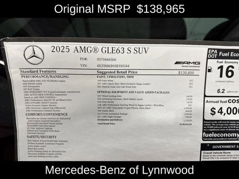 Used 2025 Mercedes-Benz GLE 63 AMG S image 24