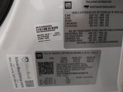 Used 2021 Chevrolet Silverado 1500 W/T w/ WT Value Package image 33