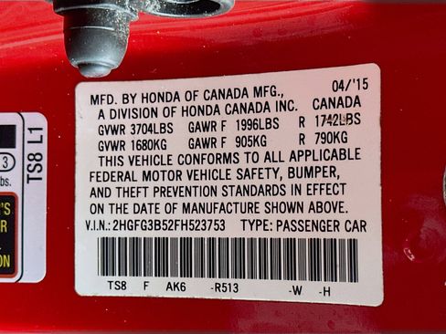Used 2015 Honda Civic LX image 12