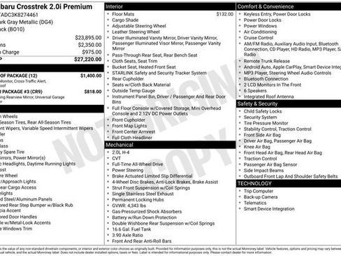 Used 2019 Subaru Crosstrek 2.0i Premium w/ Moonroof Package image 32