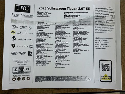 Used 2023 Volkswagen Tiguan SE AWD/4WD image 44