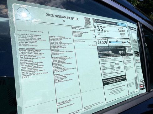 New 2026 Nissan Sentra S FWD image 14