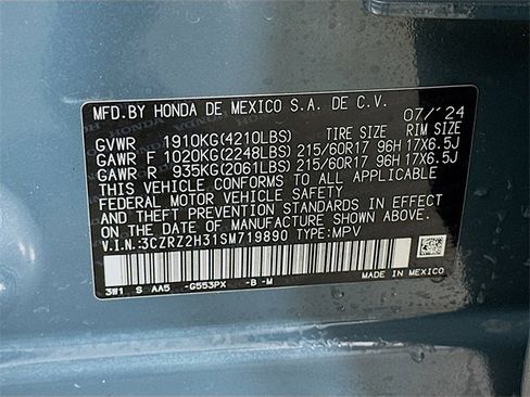 Certified 2025 Honda HR-V LX image 31