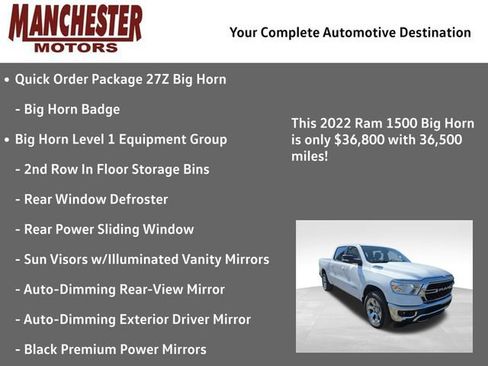 Used 2022 RAM 1500 Big Horn image 2