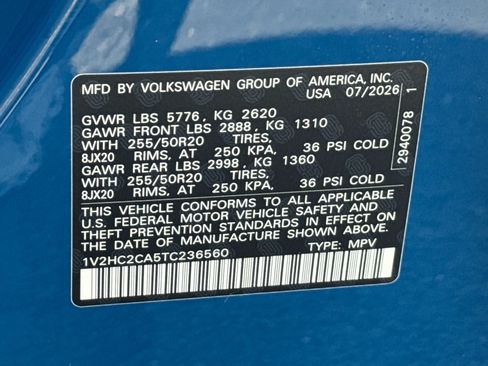 New 2026 Volkswagen Atlas Cross Sport SE AWD/4WD image 10
