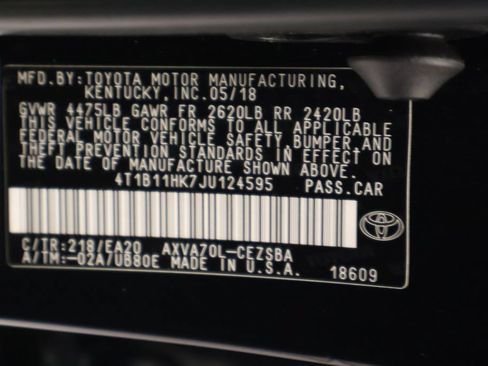 Certified 2018 Toyota Camry SE FWD image 17