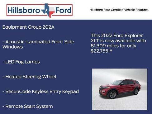 Certified 2022 Ford Explorer XLT w/ Equipment Group 202A AWD/4WD image 5