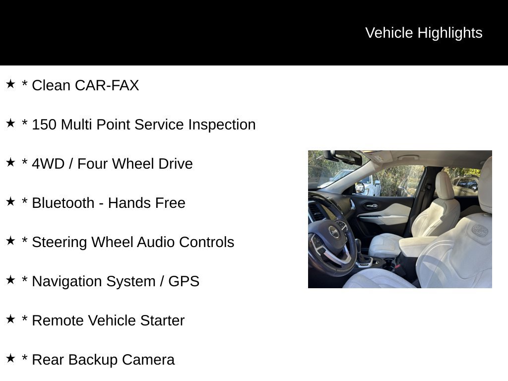 Used 2017 Jeep Cherokee Overland AWD/4WD image 5