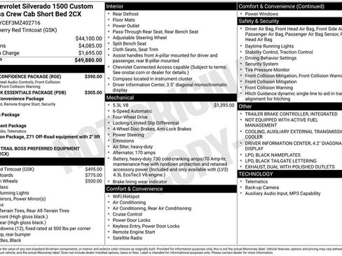 Used 2021 Chevrolet Silverado 1500 Custom Trail Boss w/ Safety Confidence Package image 11