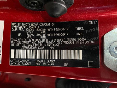 Used 2017 Toyota 4Runner SR5 Premium AWD/4WD image 33
