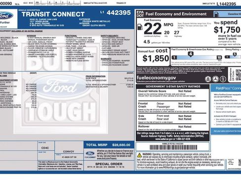 Used 2020 Ford Transit Connect XL w/ CNG/LPG Engine Prep Package FWD image 17
