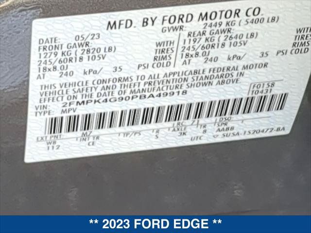 Certified 2023 Ford Edge SE AWD/4WD image 24