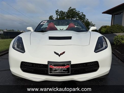 Used 2016 Chevrolet Corvette Stingray Convertible w/ Carbon Flash Badge Package RWD image 2