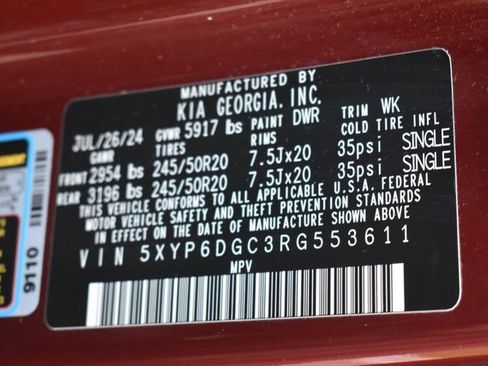 Certified 2024 Kia Telluride S w/ S Sunroof Package AWD/4WD image 14