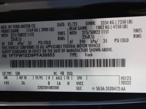 Used 2023 Ford F150 Limited image 54