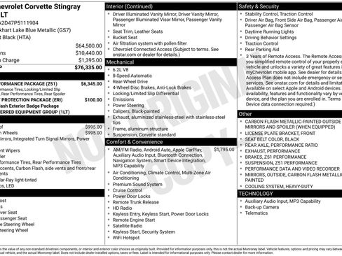 Used 2023 Chevrolet Corvette Stingray Coupe w/ Z51 Performance Package image 4