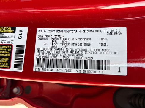 New 2026 Toyota Tacoma SR5 RWD image 32