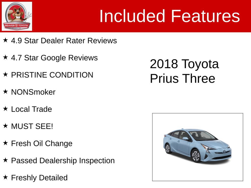 Used 2018 Toyota Prius Three w/ Advanced Technology Package FWD image 4