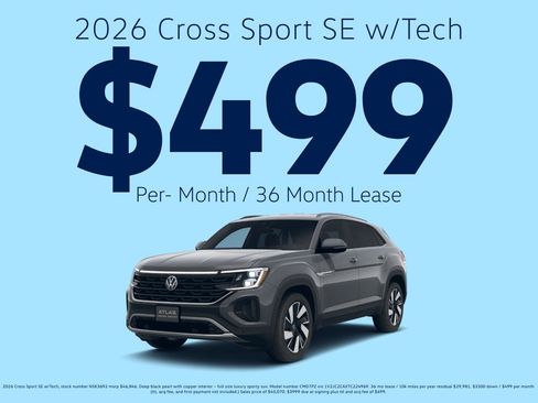 New 2026 Volkswagen Atlas Cross Sport SEL R-Line AWD/4WD image 3