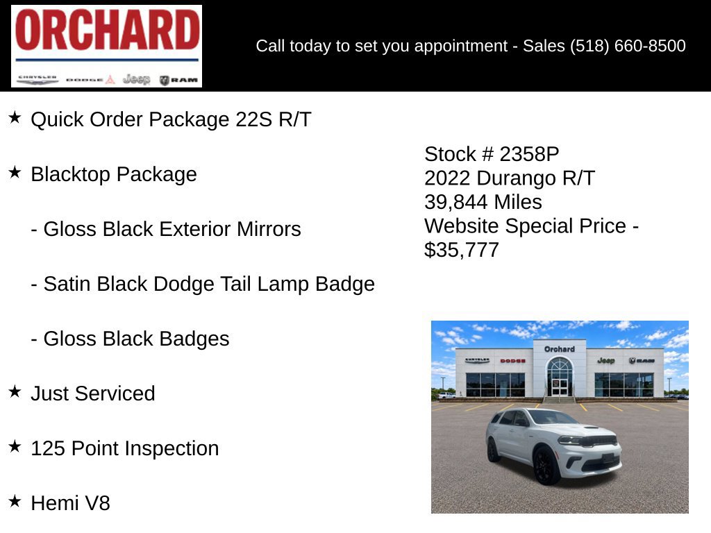 Used 2022 Dodge Durango R/T w/ Blacktop Package AWD/4WD image 6
