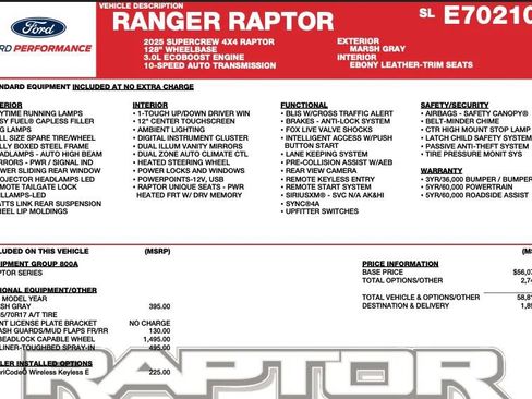 Used 2025 Ford Ranger Raptor AWD/4WD image 2