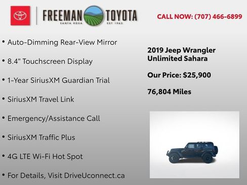 Used 2019 Jeep Wrangler Unlimited Sahara w/ Uconnect 4C Nav & Sound Group image 10