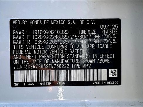 New 2026 Honda HR-V LX image 17