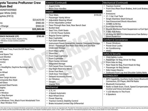 Used 2015 Toyota Tacoma PreRunner w/ Convenience Package RWD image 2