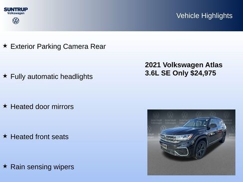 Used 2021 Volkswagen Atlas SE w/ Panoramic Sunroof Package image 16