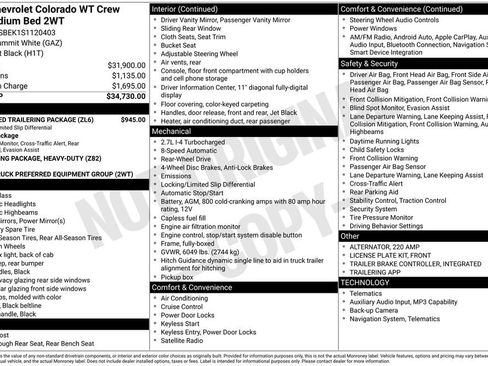 New 2025 Chevrolet Colorado W/T w/ Advanced Trailering Package image 1