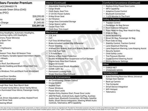 Certified 2024 Subaru Forester Premium AWD/4WD image 36