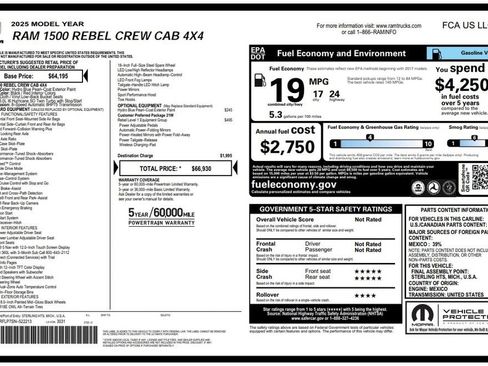 Used 2025 RAM 1500 Rebel w/ Rebel Level 1 Equipment Group AWD/4WD image 4