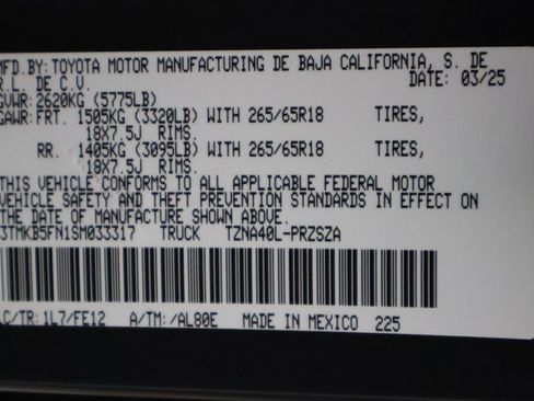 Certified 2025 Toyota Tacoma TRD Sport image 16