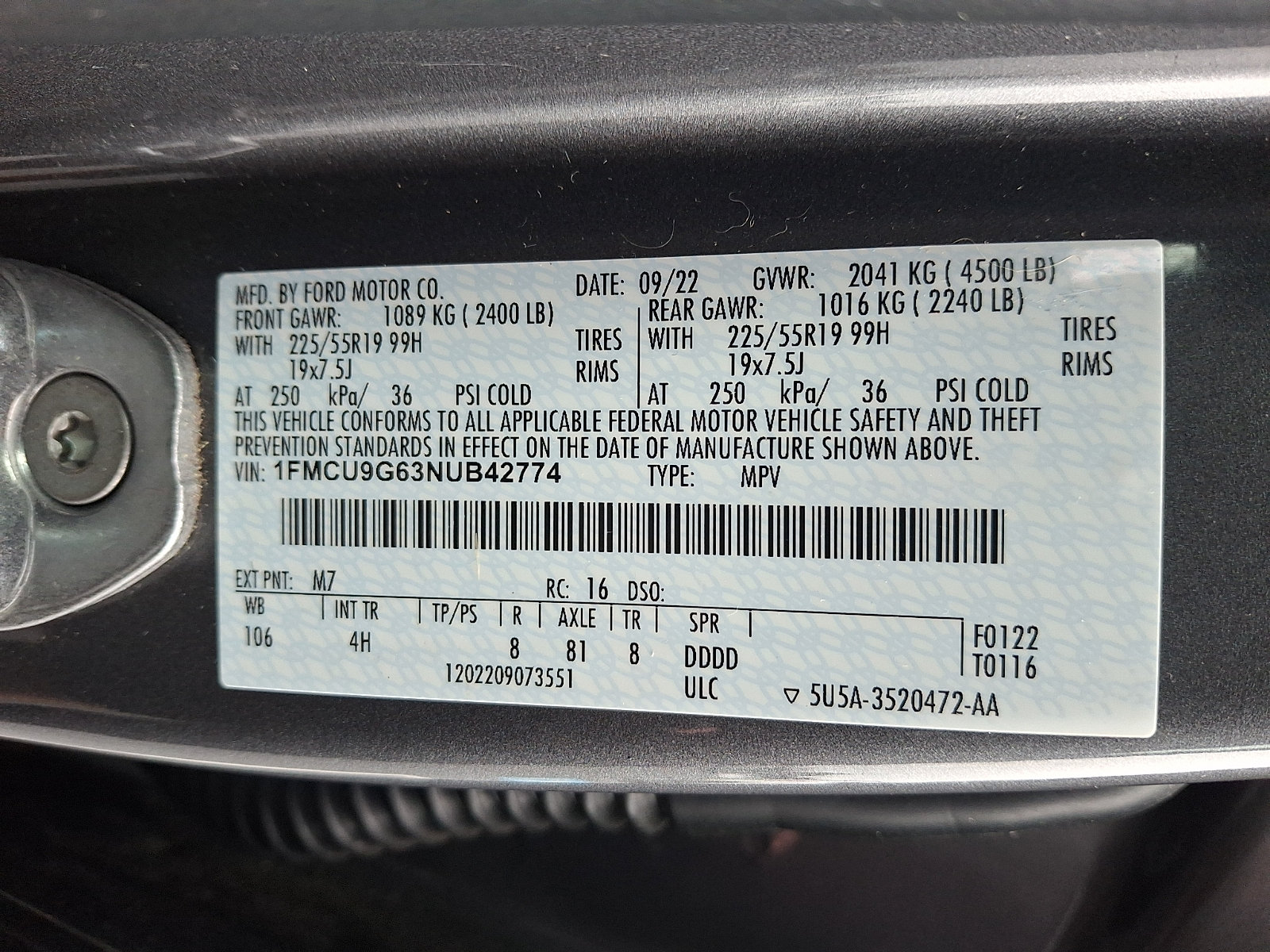 Used 2022 Ford Escape SE w/ SE Sport Appearance Package AWD/4WD image 26