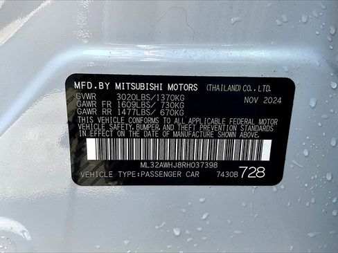New 2024 Mitsubishi Mirage Black Edition image 13
