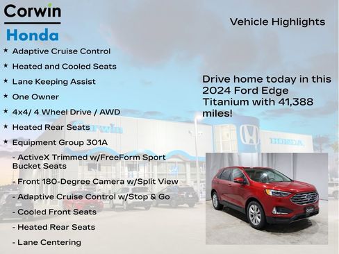 Used 2024 Ford Edge Titanium w/ Equipment Group 301A image 6