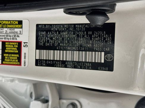 Used 2021 Toyota Camry LE FWD image 37