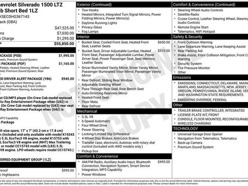 Used 2017 Chevrolet Silverado 1500 LTZ w/ Sport Package image 8