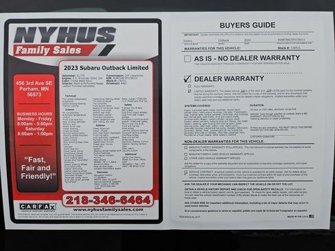 Used 2023 Subaru Outback Limited AWD/4WD image 61