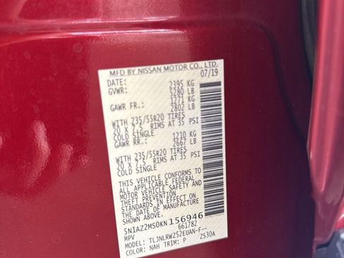 Used 2019 Nissan Murano SL w/ SL Technology Package image 25