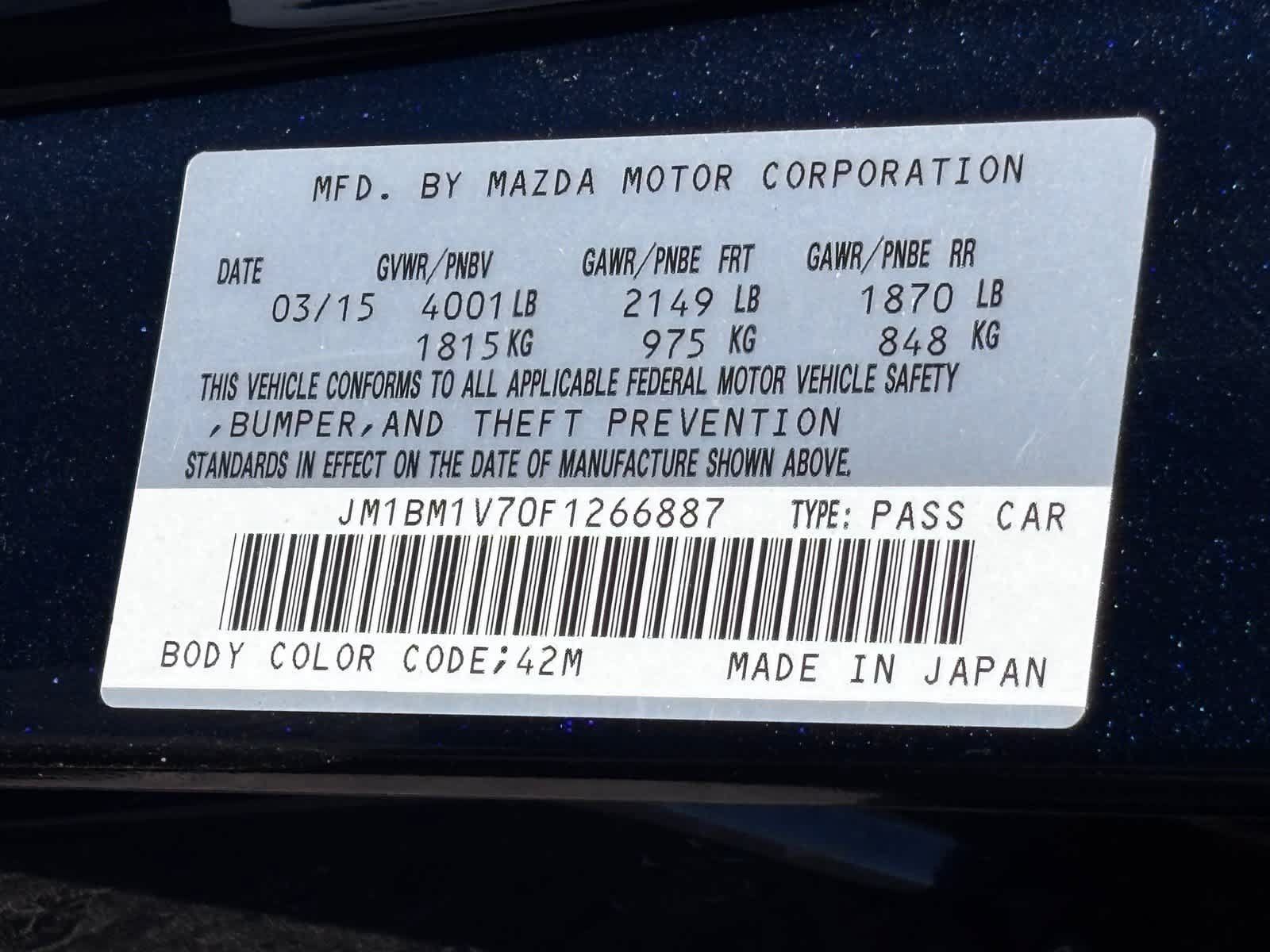 Used 2015 MAZDA MAZDA3 i Touring FWD image 21
