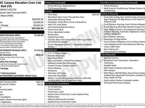 New 2026 GMC Canyon Elevation w/ Convenience Package RWD image 6
