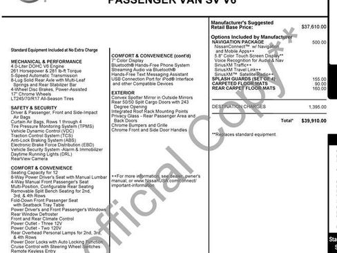 Used 2019 Nissan NV 3500 SV w/ Navigation Package image 24