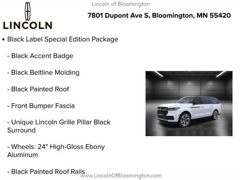 New 2026 Lincoln Navigator L Black Label w/ Black Label Special Edition AWD/4WD image 5
