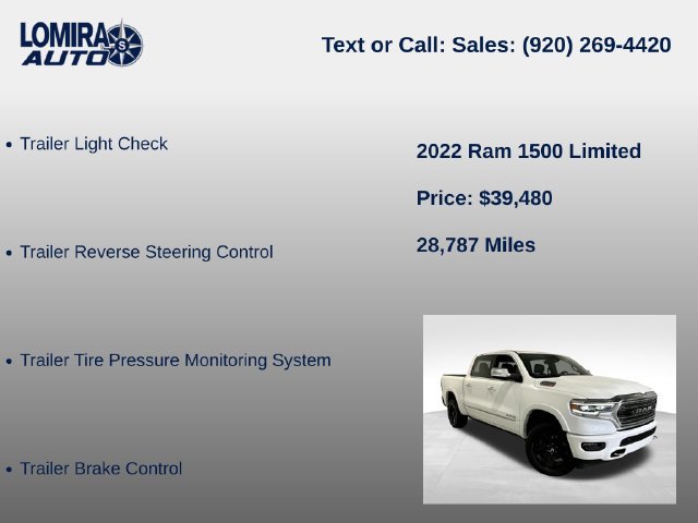 Used 2022 RAM 1500 Limited w/ Body-Colour Bumper Group AWD/4WD image 33