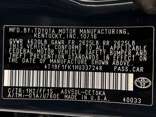 Used 2017 Toyota Camry SE FWD image 22