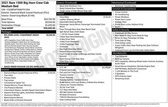 Used 2021 RAM 1500 Big Horn AWD/4WD image 4