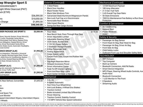 Certified 2024 Jeep Wrangler Unlimited Sport AWD/4WD image 13