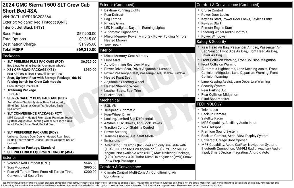 Used 2024 GMC Sierra 1500 SLT w/ SLT Premium Plus Package AWD/4WD image 5