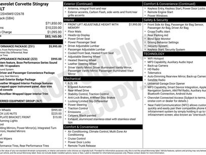 Used 2021 Chevrolet Corvette Stingray Premium Cpe w/ Z51 Performance Package